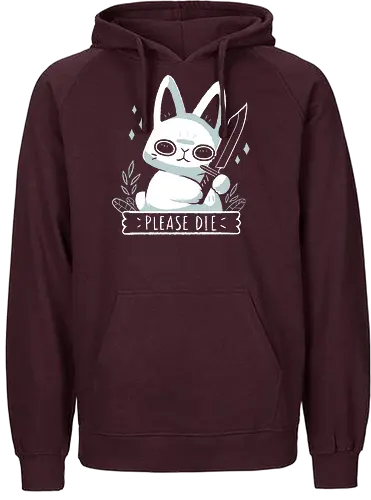 Please Die - bunny, Statement - Fairtrade Hoodie