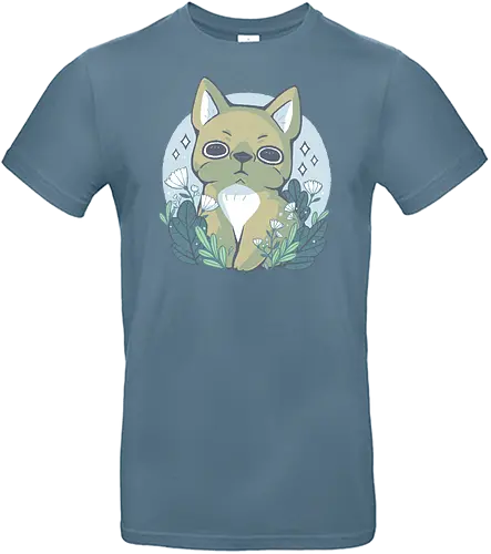 Bulldog and Flowers - dog, bulldog, cute, süß - Standard T-Shirt