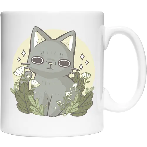 Cat and Flowers