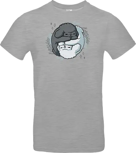 Poodle Yin Yang - dogs, Poodle, Pudel, Yin Yang, Taoism - Standard T-Shirt