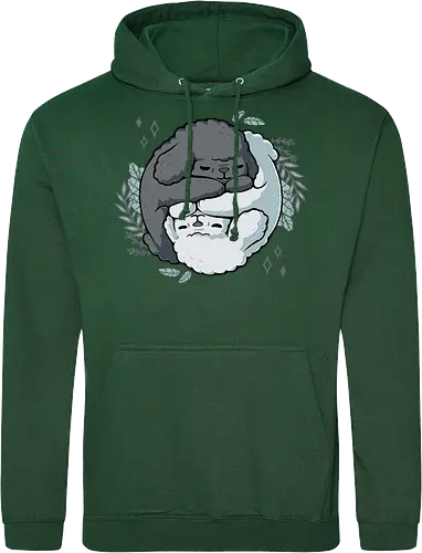 Poodle Yin Yang - dogs, Poodle, Pudel, Yin Yang, Taoism - Standard Hoodie