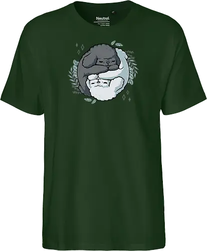 Poodle Yin Yang - dogs, Poodle, Pudel, Yin Yang, Taoism - Fairtrade T-Shirt