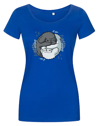 Poodle Yin Yang - dogs, Poodle, Pudel, Yin Yang, Taoism - Women T-Shirt