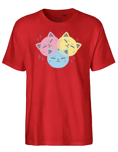 Kawaii CMYK Cat - cmyk, cat, katze, cute, farben - Fairtrade T-Shirt