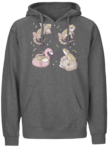 More Bearded Dragons - bartagame, Agame, cute, pet, Bearded Dragon - Fairtrade Hoodie