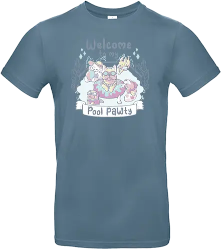 Pool Pawty - pool, party, dog, good boy, hund - Standard T-Shirt