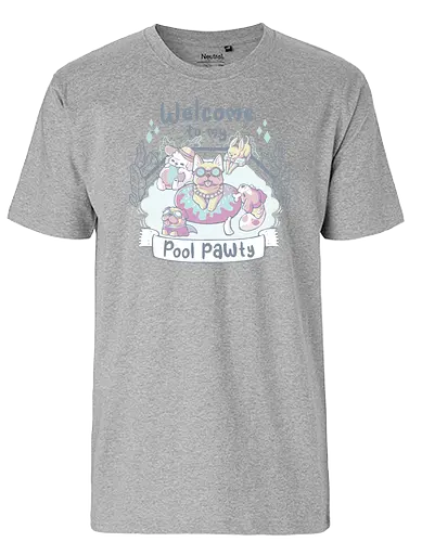 Pool Pawty - pool, party, dog, good boy, hund - Fairtrade T-Shirt