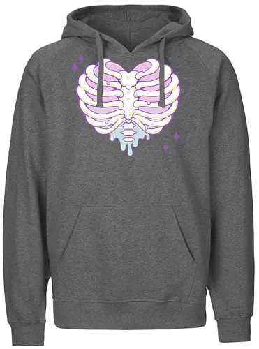 Rib Cage Heart - Rippen, herz, Brustkorb - Fairtrade Hoodie