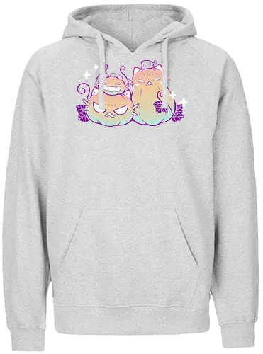 Pumpkin Cats - cat, katze, kürbis, jack-o-lantern, halloween - Fairtrade Hoodie