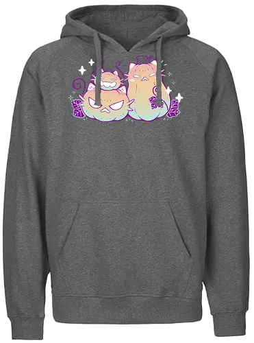 Pumpkin Cats - cat, katze, kürbis, jack-o-lantern, halloween - Fairtrade Hoodie