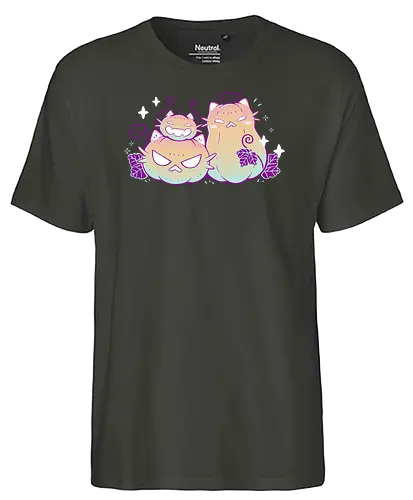 Pumpkin Cats - cat, katze, kürbis, jack-o-lantern, halloween - Fairtrade T-Shirt