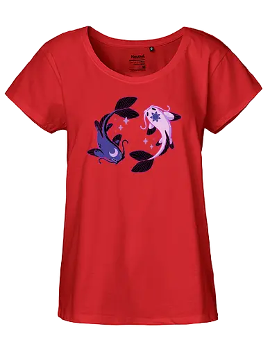 Moon and Sun Koi - Koi, fish, fisch, karpfen, sonne, mond - Fairtrade Girl Shirt