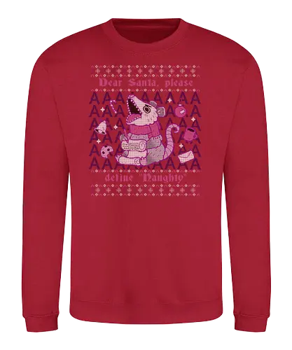 Please Santa Define Naughty - Santa, opossum, naughty, weihnachten, christmas, Ugly sweater - Sweatshirt