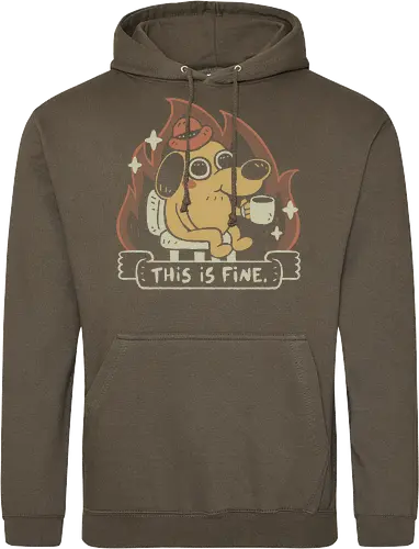 This is Fine - This is fine, meme, dog - Standard Hoodie