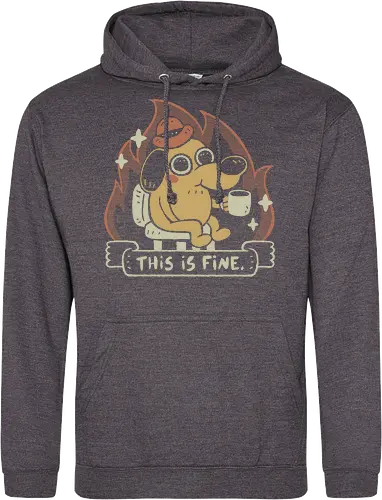 This is Fine - This is fine, meme, dog - Standard Hoodie