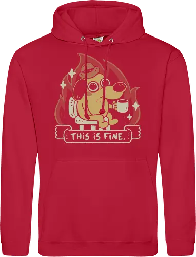 This is Fine - This is fine, meme, dog - Standard Hoodie