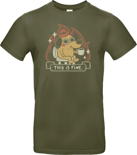 This is Fine - This is fine, meme, dog - Standard T-Shirt