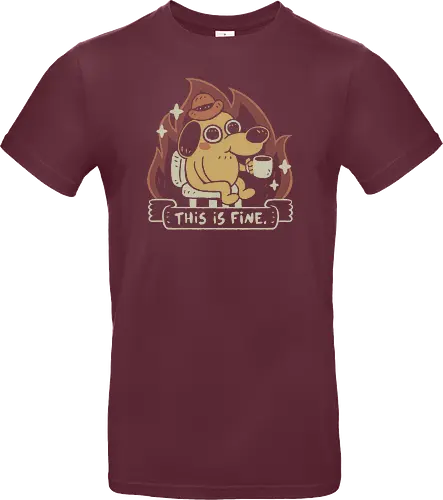 This is Fine - This is fine, meme, dog - Standard T-Shirt