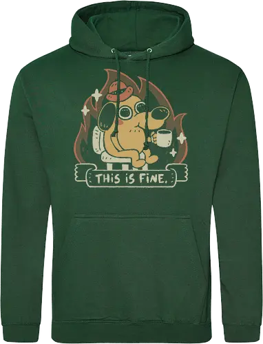 This is Fine - This is fine, meme, dog - Standard Hoodie