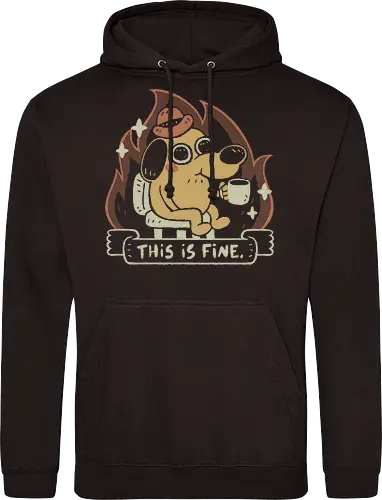This is Fine - This is fine, meme, dog - Standard Hoodie