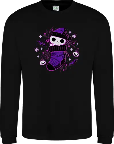 Creepy Cute Christmas Stocking Skull