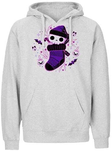Creepy Cute Christmas Stocking Skull - christmas, creepy, Sock, skull - Fairtrade Hoodie