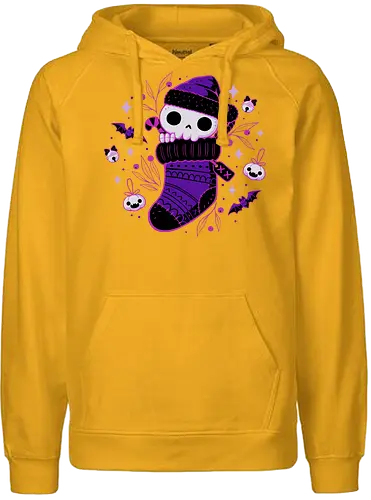 Creepy Cute Christmas Stocking Skull - christmas, creepy, Sock, skull - Fairtrade Hoodie