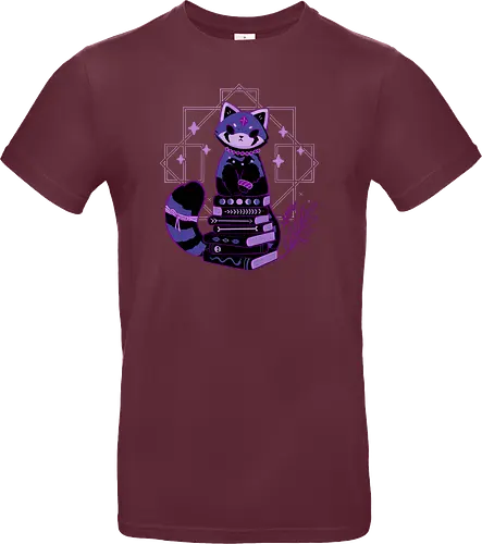Dark Red Panda with Books