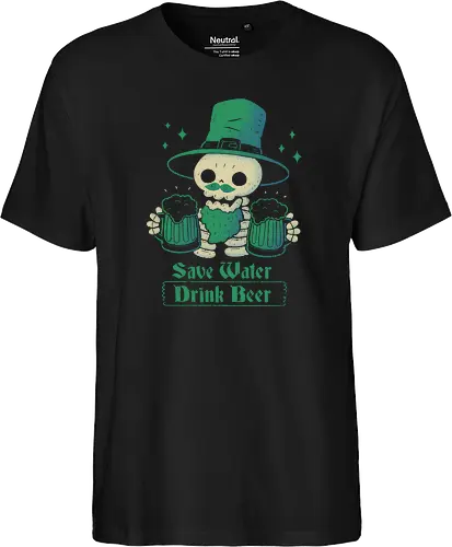 Skeleton St Patrick drinks Beer