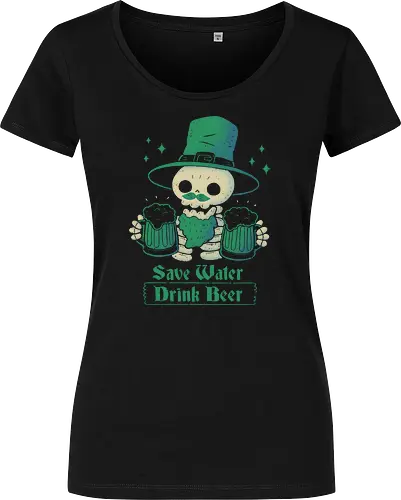 Skeleton St Patrick drinks Beer