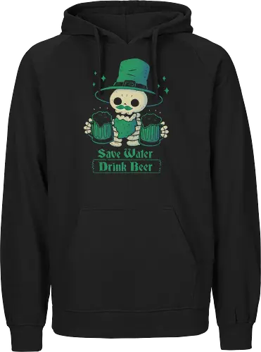 Skeleton St Patrick drinks Beer