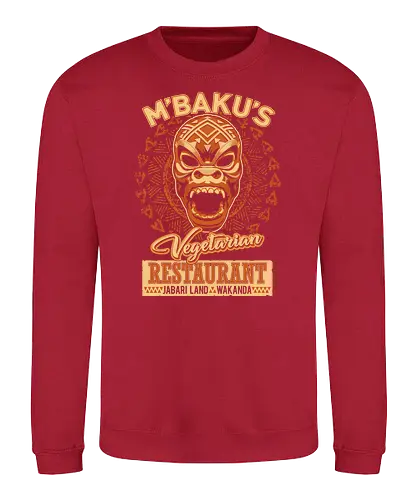 m'Bakus Vegetarian Restaurant - vakanda, mcu, restaurant, wakanda - Sweatshirt