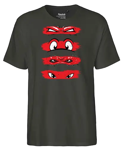 Turtle Ink Swipe - turtles, tnmt, hero turtles - Fairtrade T-Shirt