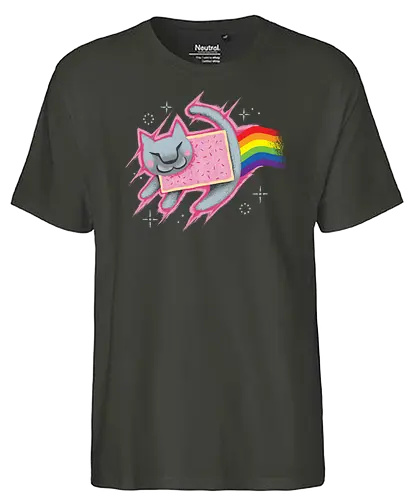 The Nyan King - lion, löwe, könig, king, nyan cat, nyan, cat, katze, meme, poptart, rainbow, unicorn, regenbogen - Fairtrade T-Shirt