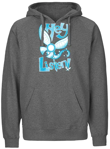 Most annoying Navigator - fee, fairy, navi, listen, gaming, hey, retrogames, videogames - Fairtrade Hoodie
