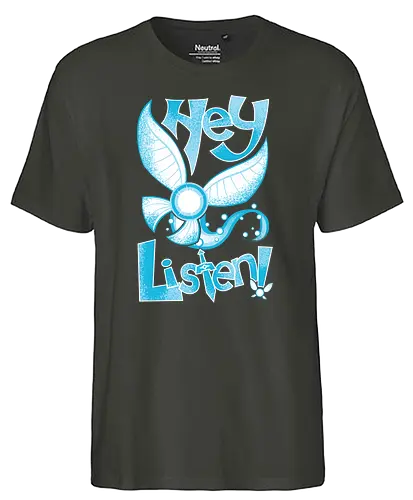 Most annoying Navigator - fee, fairy, navi, listen, gaming, hey, retrogames, videogames - Fairtrade T-Shirt