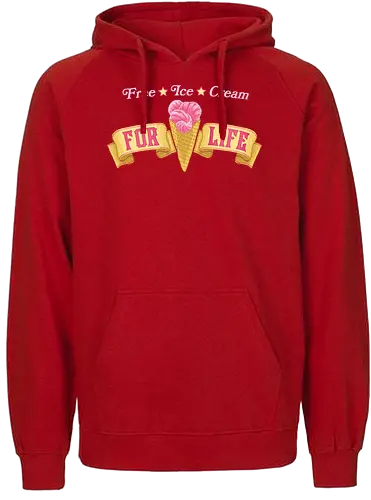 free ice cream for life - stranger kids, stranger, things, erica, scoops ahoy, scoop troop, icecream - Fairtrade Hoodie