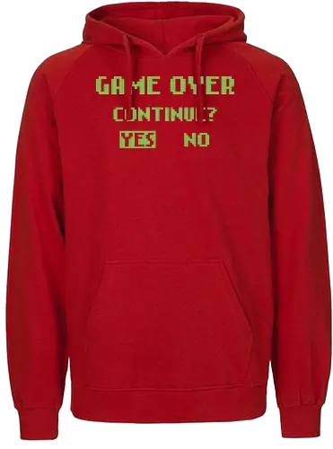 Game over - game over, gaming, you died, continue - Fairtrade Hoodie