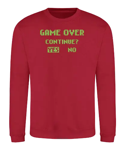 Game over - game over, gaming, you died, continue - Sweatshirt