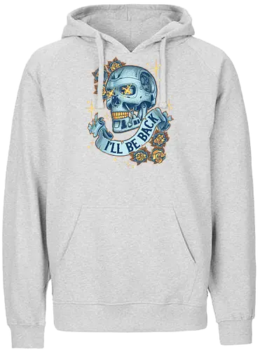 i'll be back - terminator, Dark fate, robot, science fiction, arnold schwarzenegger, 80s - Fairtrade Hoodie