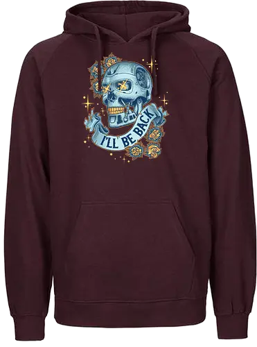 i'll be back - terminator, Dark fate, robot, science fiction, arnold schwarzenegger, 80s - Fairtrade Hoodie