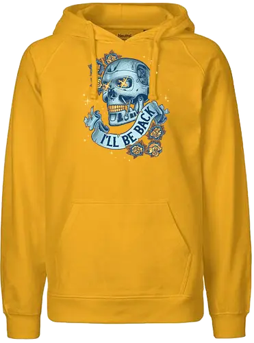 i'll be back - terminator, Dark fate, robot, science fiction, arnold schwarzenegger, 80s - Fairtrade Hoodie