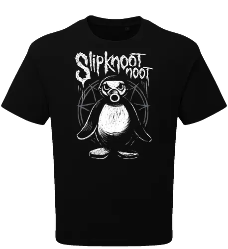 Slipknootnoot - penguin, pinguin, Noot, metal, Metalshirt, bandshirt, mashup - Oversize T-Shirt