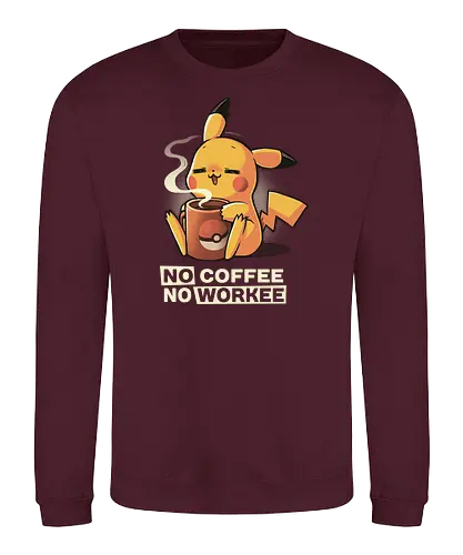 No Workee - pocket, monster, coffee, kaffee, work, monday, morning - Sweatshirt
