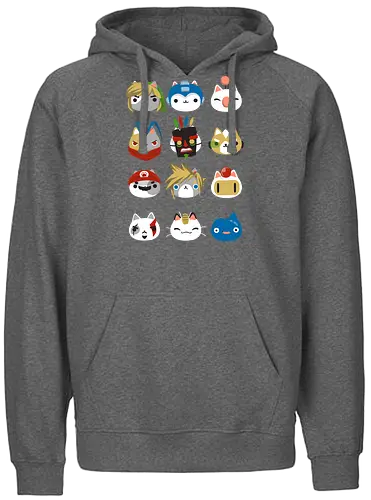 Gamer Cats - gamer, cat, katze, cosplay, Characters, rpg - Fairtrade Hoodie