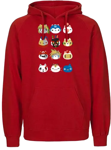 Gamer Cats - gamer, cat, katze, cosplay, Characters, rpg - Fairtrade Hoodie