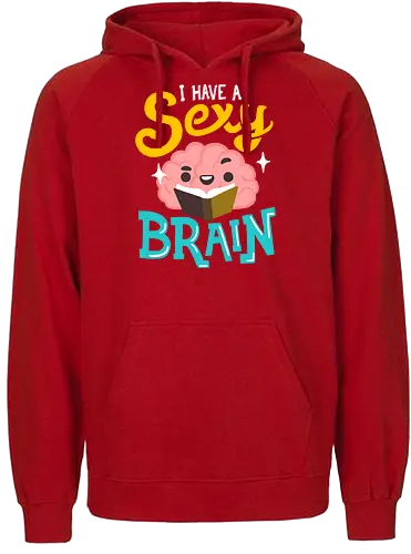 Sexy Brain - gehirn, Sexy, knowledge, Wissen, books, lesen, bücher, rding - Fairtrade Hoodie