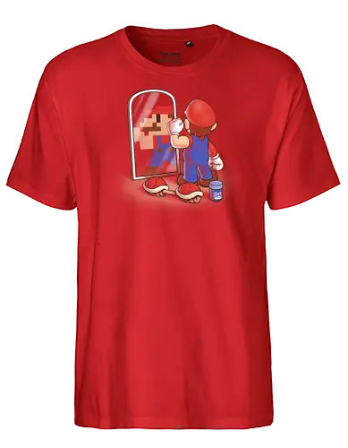Get in Shape - mario, pixel, platformer, videogames, retrogaming - Fairtrade T-Shirt
