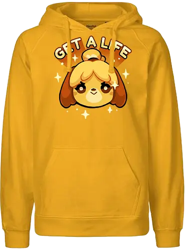 Get a Life - isabelle, animal, Crossing, island, insel - Fairtrade Hoodie