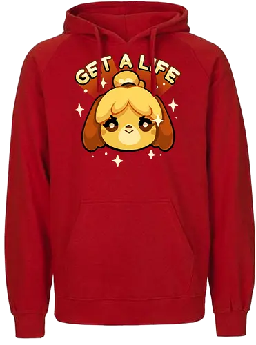 Get a Life - isabelle, animal, Crossing, island, insel - Fairtrade Hoodie